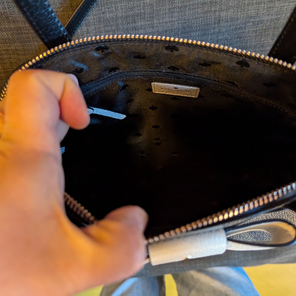 Matching Black and Cream Kate Spade Handbag/Crossbody Purse and Wallet Set - Picture 4 of 7